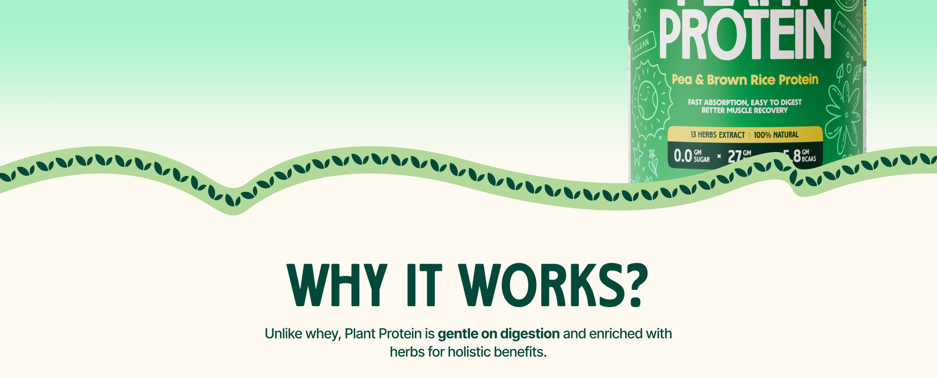 MYHERB Plant Protein Powder | Pea And Brown Rice Protein Powder | Vegan High Protein Powder | 27 gm Protien,21 Vital,6 gm BCCAs |Sugar Free|For Men,Women (500 g (Pack of 1), Chocolate)