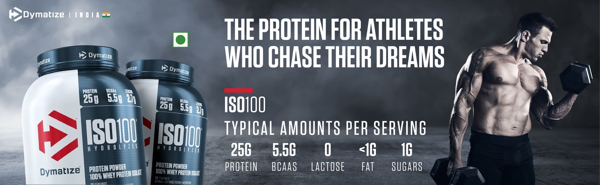 Dymatize Nutrition ISO-100 Hydrolyzed 100% Whey Protein Isolate - 2.3 kg (Cinnamon Bun)