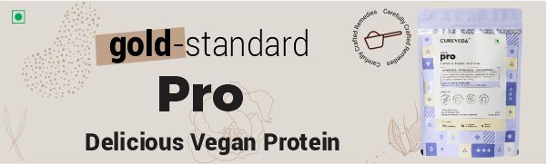 Cureveda Pro+ Chia Hydrolyzed Plant Protein Powder | 26g Protein, 4.7g BCAA | Canadian Pea Protein Isolate + Whole Chia Seeds | Vegan, Easy to Digest, No Stevia, No Gums 500gms