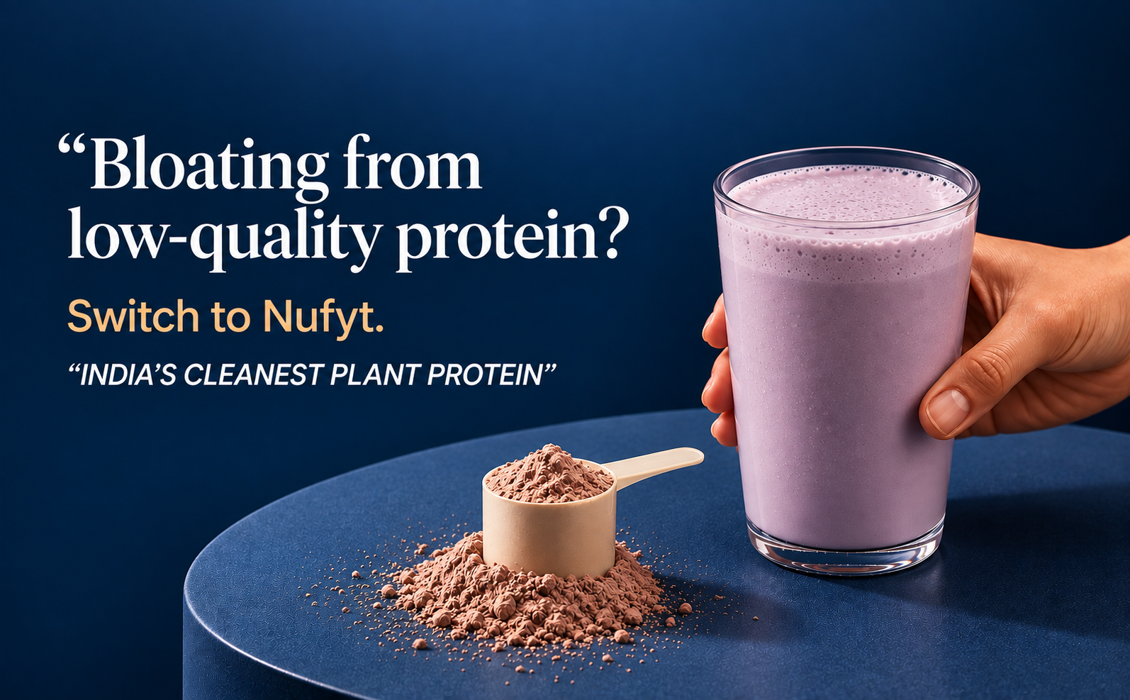 Blueberry Plant Protein Powder Sachets | Pack of 6 x 35g (210g) | 25g Protein Per Sachet | Pea + Brown Rice + Guar Blend | No Added Sugar, Vegan, Soy & Gluten Free | Blueberry Bliss