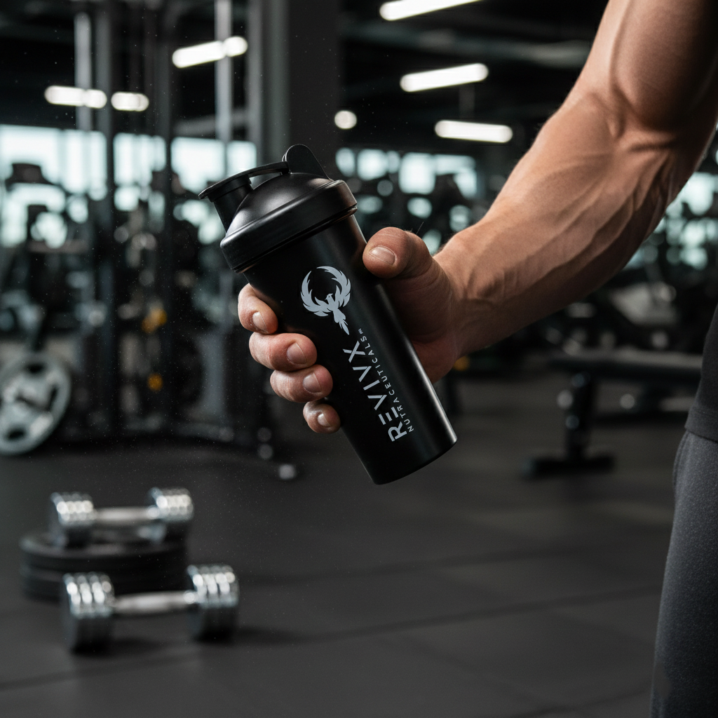 Protein Shaker Bottle 700ml BPA-Free Leakproof Gym Shaker for Fitness & Workouts (White)