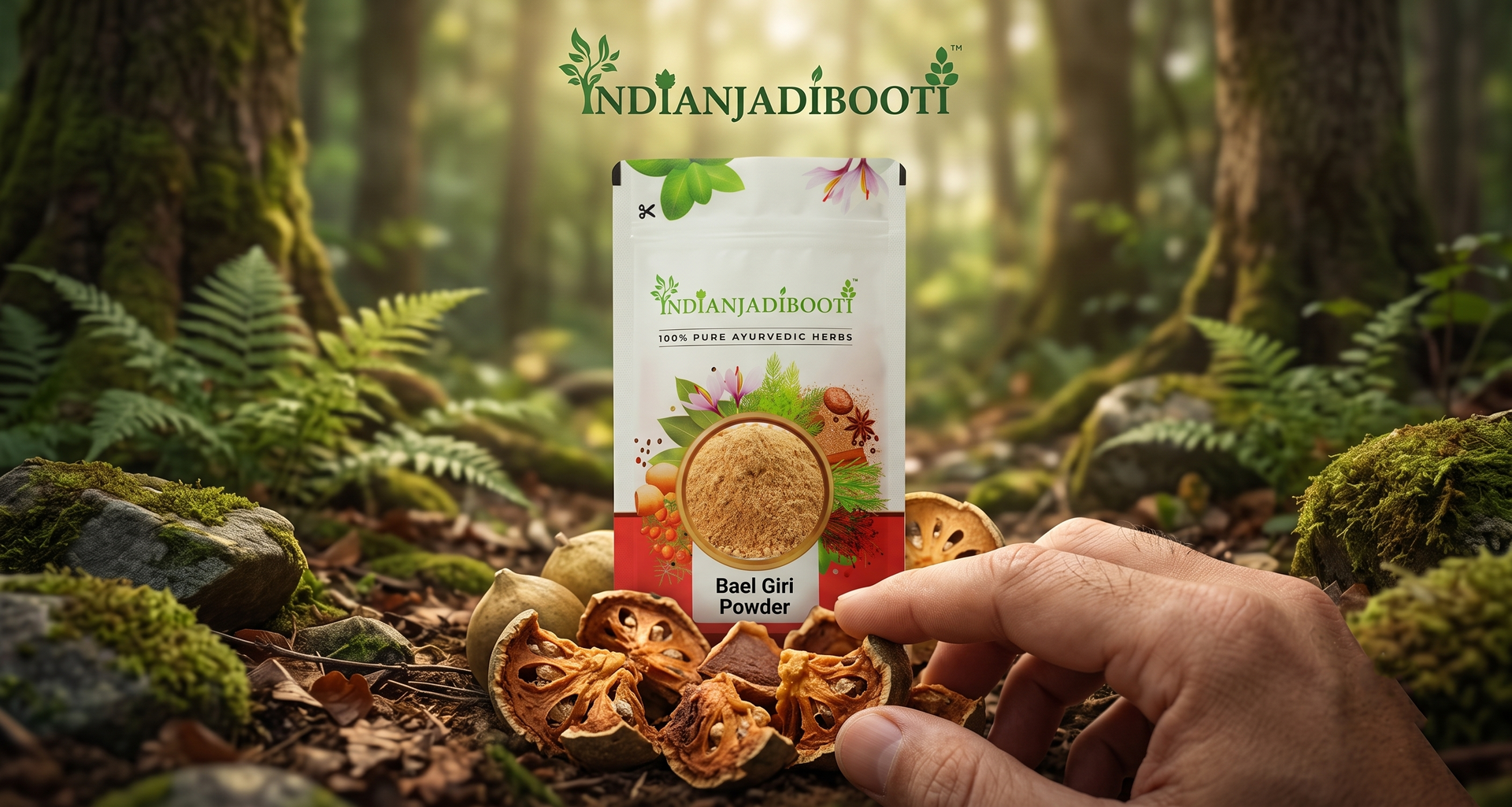 IndianJadiBooti Bael Pulp Powder | Stone Apple (Aegle Marmelos) | Natural Gut Cooler & Digestion Regulator | Ideal for Summer Sharbat, IBS & Stomach Acid | Wood Apple Fruit | 400g Pack