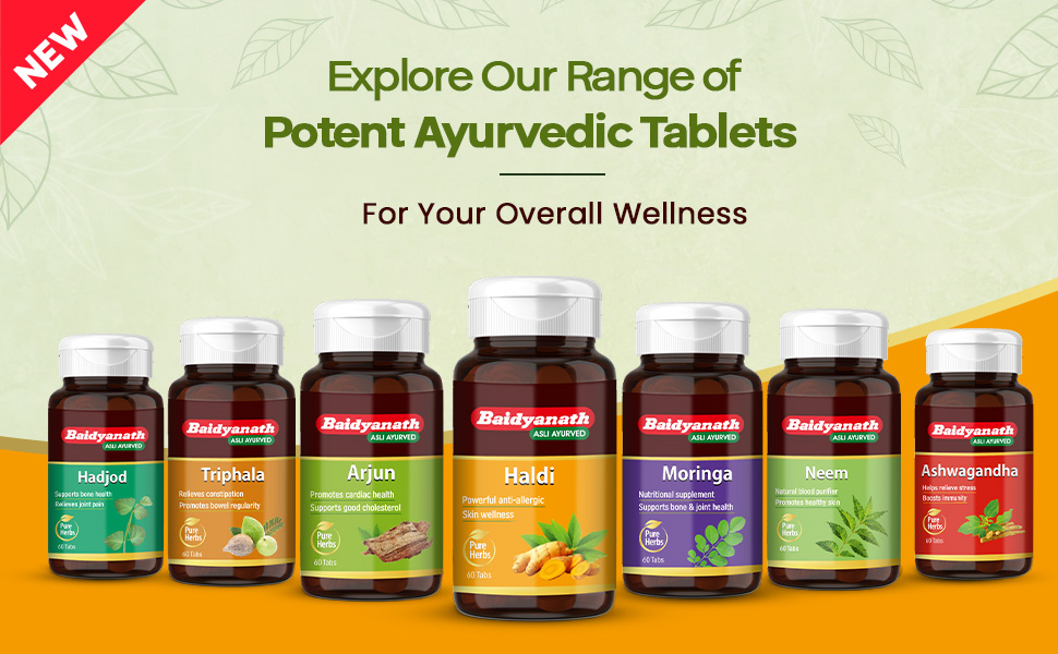 Baidyanath Haldi Tablets - 60 Tablets | Ayurvedic Turmeric Supplement | With Haridra Extract | Supports Skin, Immunity & Liver Function |