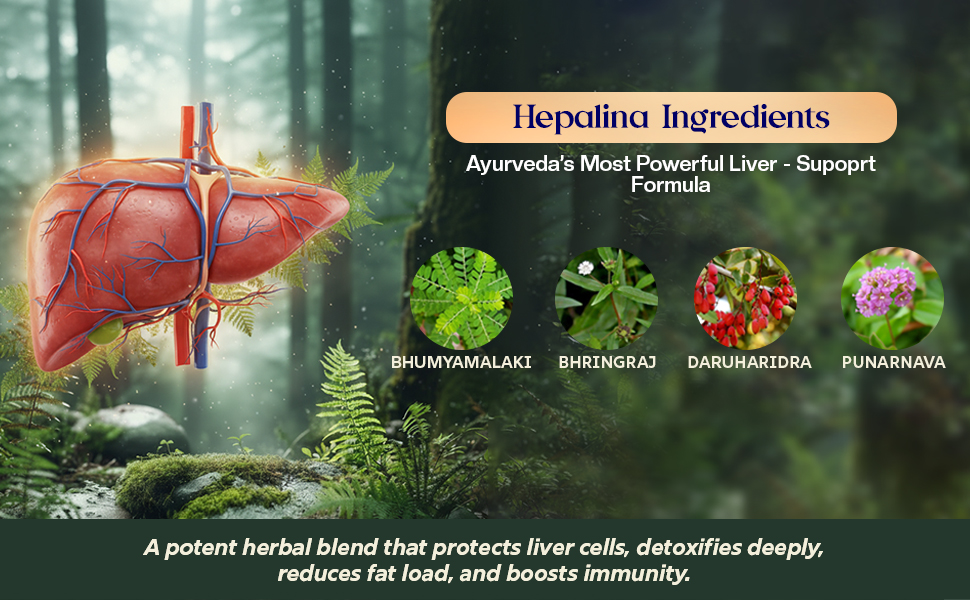L’Amar Hepalina Ayurvedic Liver Care Capsules- 60 Capsules (Pack of 2)| For support in Liver Detox, Fatty Liver Management, Jaundice Relief & Digestive Wellness