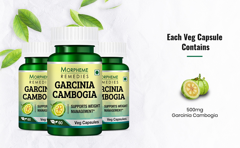 Morpheme Remedies Garcinia Cambogia for Weight Management, (60 Veg Capsules)