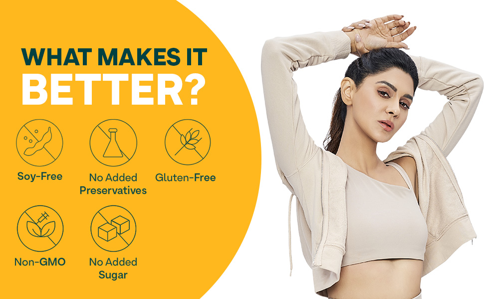 OZiva Protein & Herbs for Women, No Added Sugar, Vanilla Almond, 400g