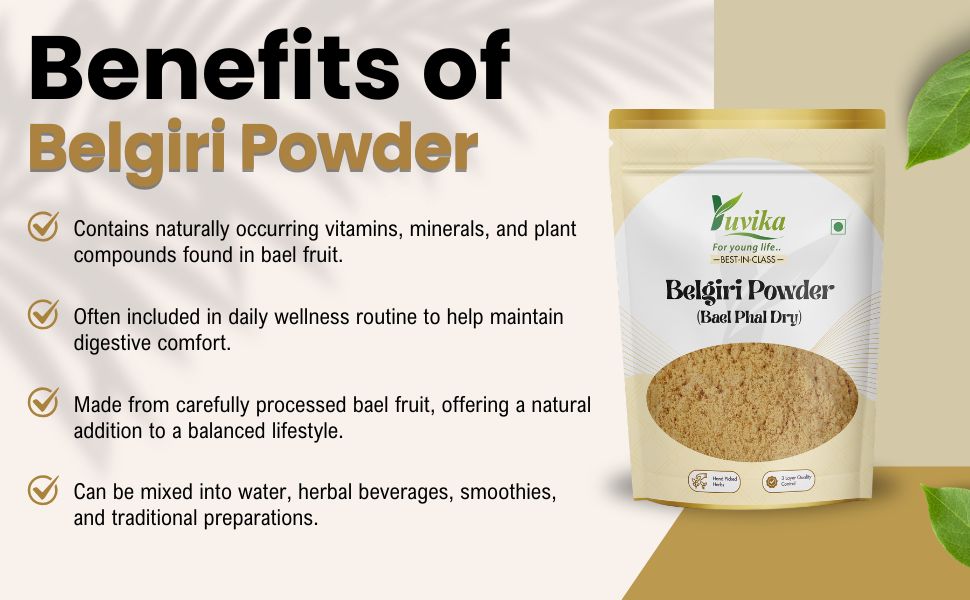 Yuvika Belgiri Powder - Bealgiri - Bael Phal Dry - Aegle Marmelos - Wood Apple 400 Grams