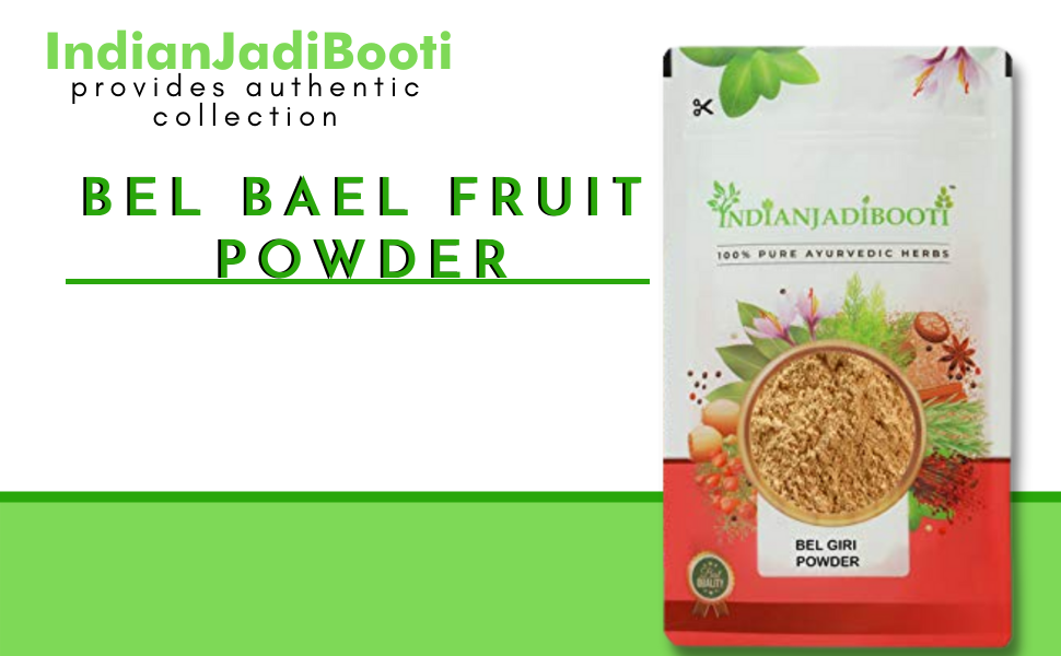 IndianJadiBooti Bael Pulp Powder | Stone Apple (Aegle Marmelos) | Natural Gut Cooler & Digestion Regulator | Ideal for Summer Sharbat, IBS & Stomach Acid | Wood Apple Fruit | 400g Pack of 2