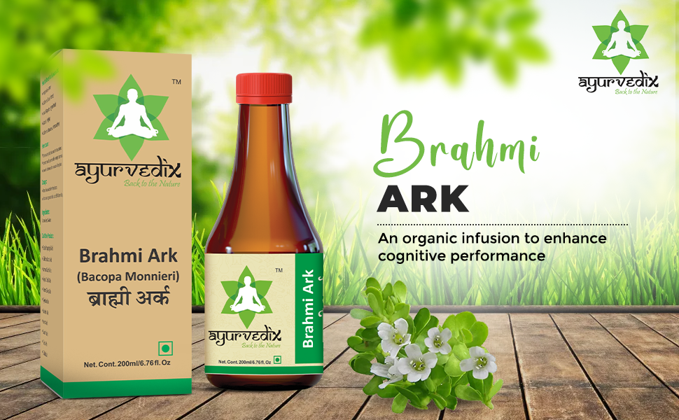 Brahmi Ark 200 ml | Natural Brahmi (Bacopa Monnieri) Hydrosol | Supports Mind Wellness, Focus & Alertness | Ayurvedic Herbal Brain Tonic | FSSAI Certified