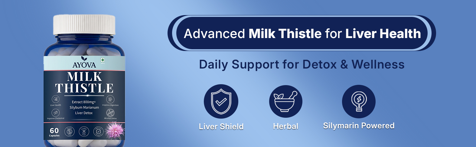 Milk Thistle Capsules | Liver Support | 60 Vegetarian Capsules