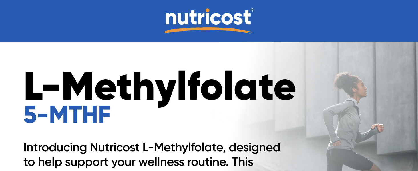 Nutricost Methylfolate 1000mcg, 120 Vegetarian Capsules, Gluten Free