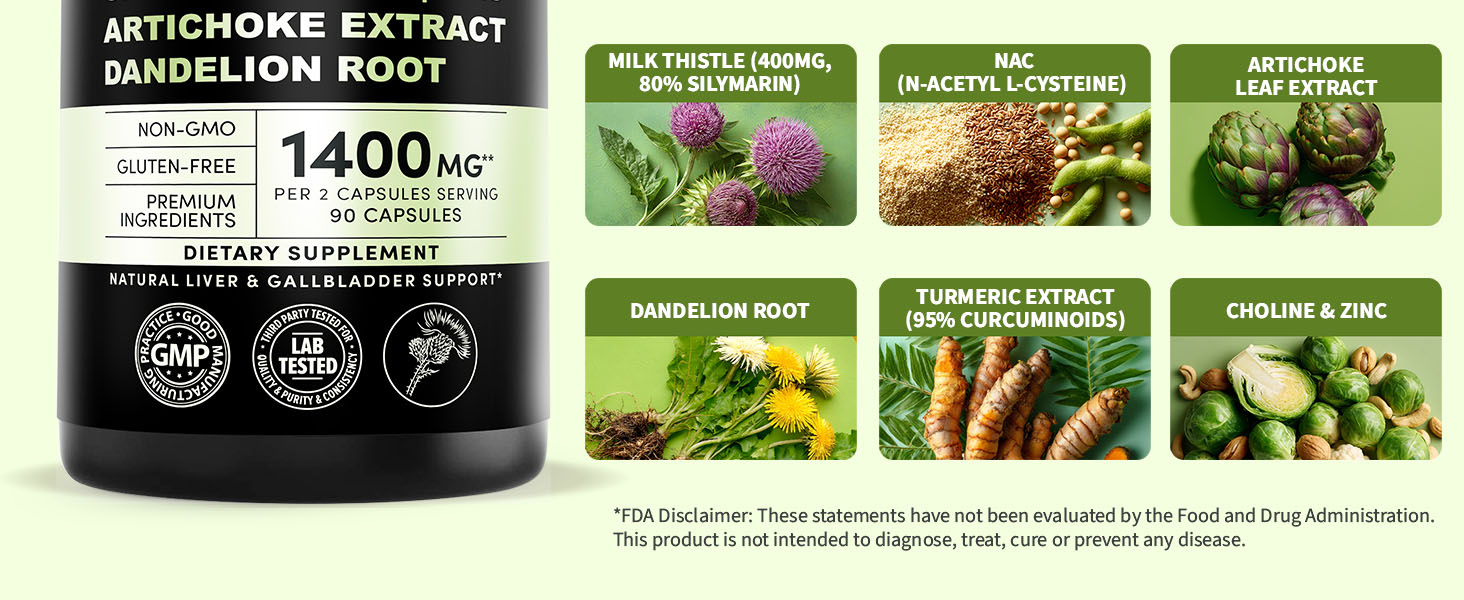 MEDCHOICE Milk Thistle Liver Support Supplement with NAC & Artichoke, 90ct