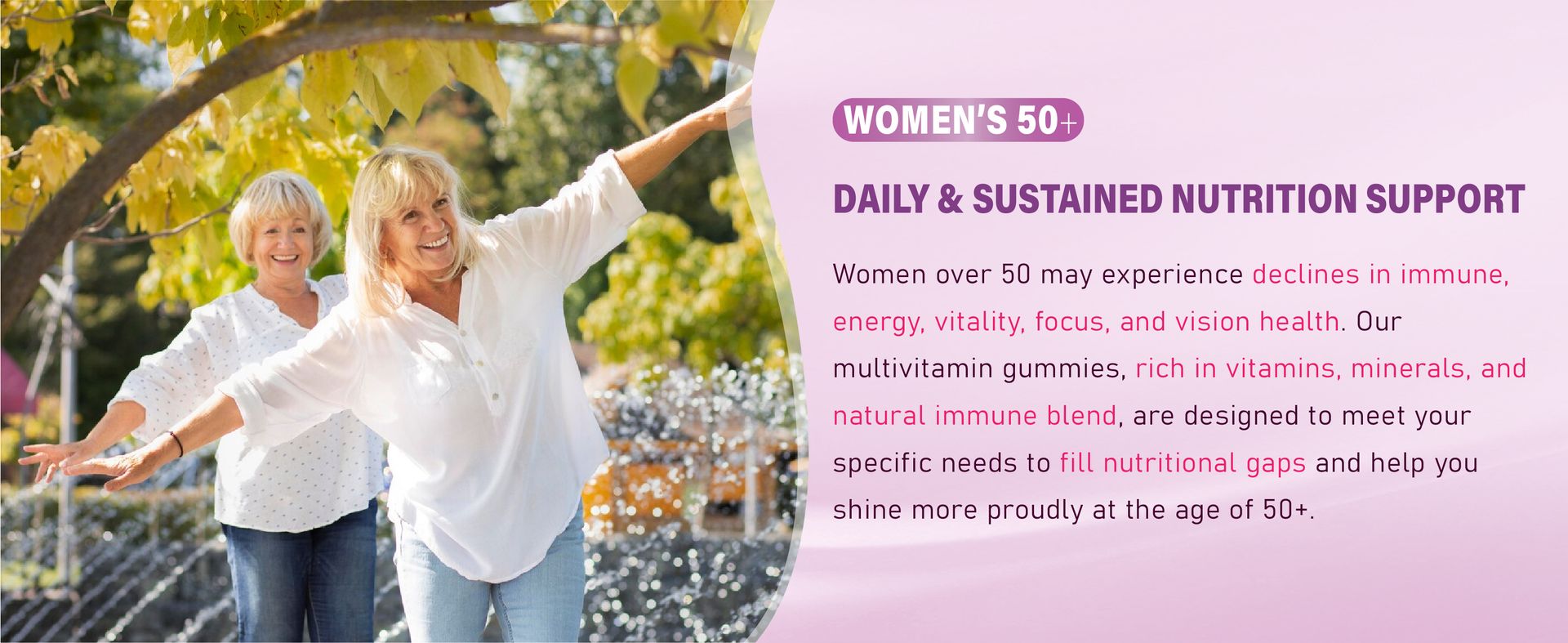 Multivitamin Gummies for Women 50 Plus - Methylated Multivitamin Gummy