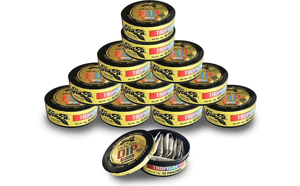 TeaZa Energy Pouches Mixed 4 Flavors - Nicotine Alternative - 4 Pucks