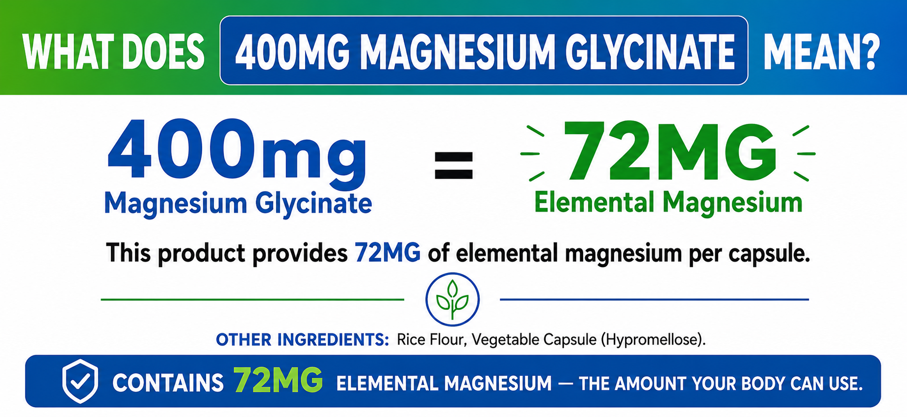 Magnesium Glycinate 400mg per Capsule – 240 Capsules – High Absorption Magnesium Supplement for Relaxation, Calmness & Muscle Support – Gentle on Stomach - for Men and Women – Made in USA