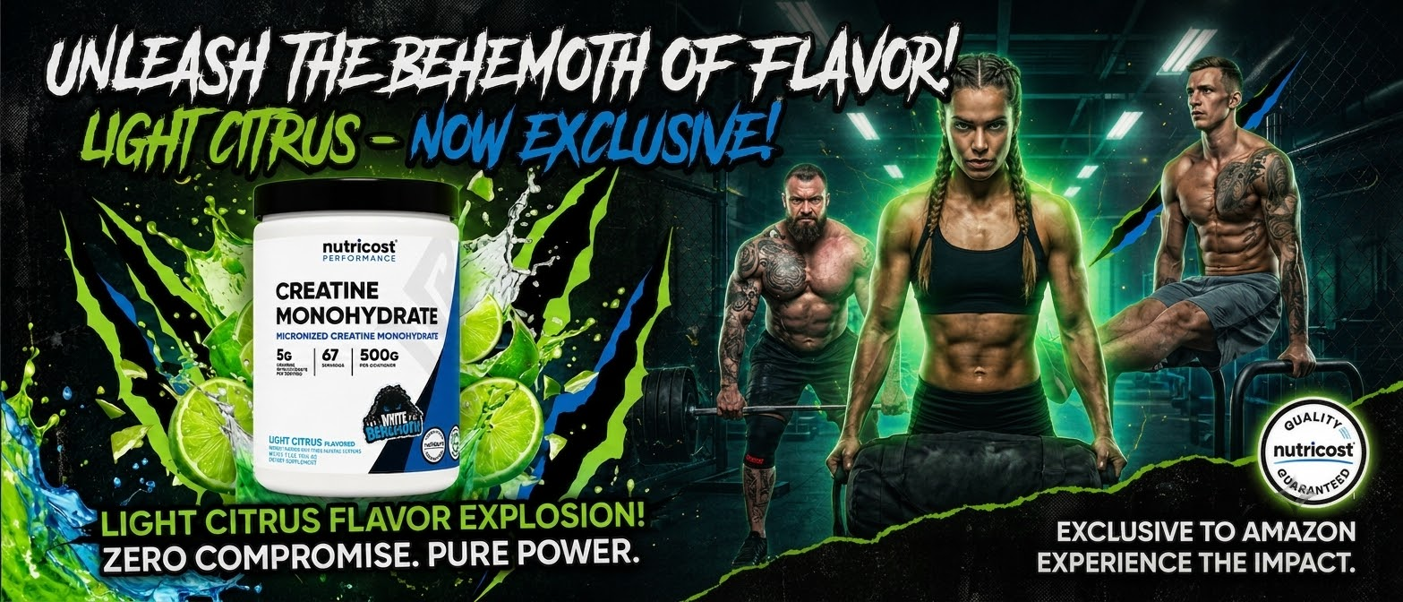 Nutricost Creatine Monohydrate Powder (Green Behemoth) 500 Gram