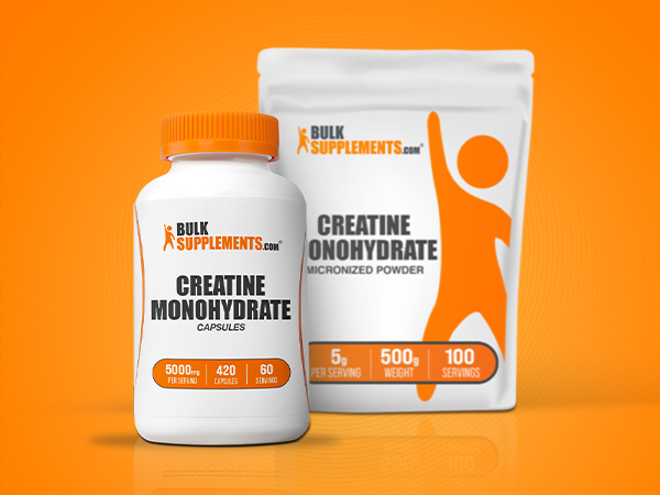 BulkSupplements.com Creatine Monohydrate Capsules - Micronized Creatine Pills - Gluten Free, 7 Capsules per Serving (5000mg), 420 Count (Pack of 1)