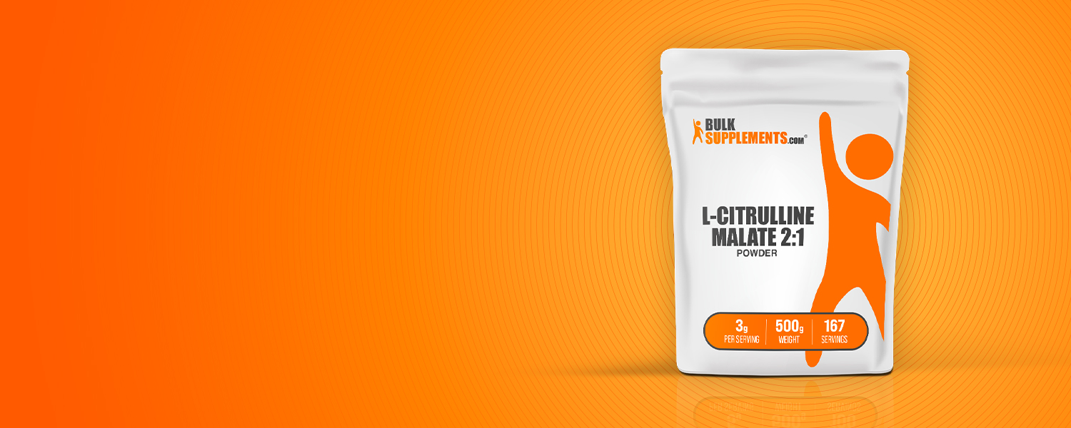 BulkSupplements.com L-Citrulline Malate 2:1 Powder - Nitric Oxide Boost, Citrulline Malate Supplement - Unflavored & Gluten Free - 3g per Servings, 500g (1.1 lbs) (Pack of 1)