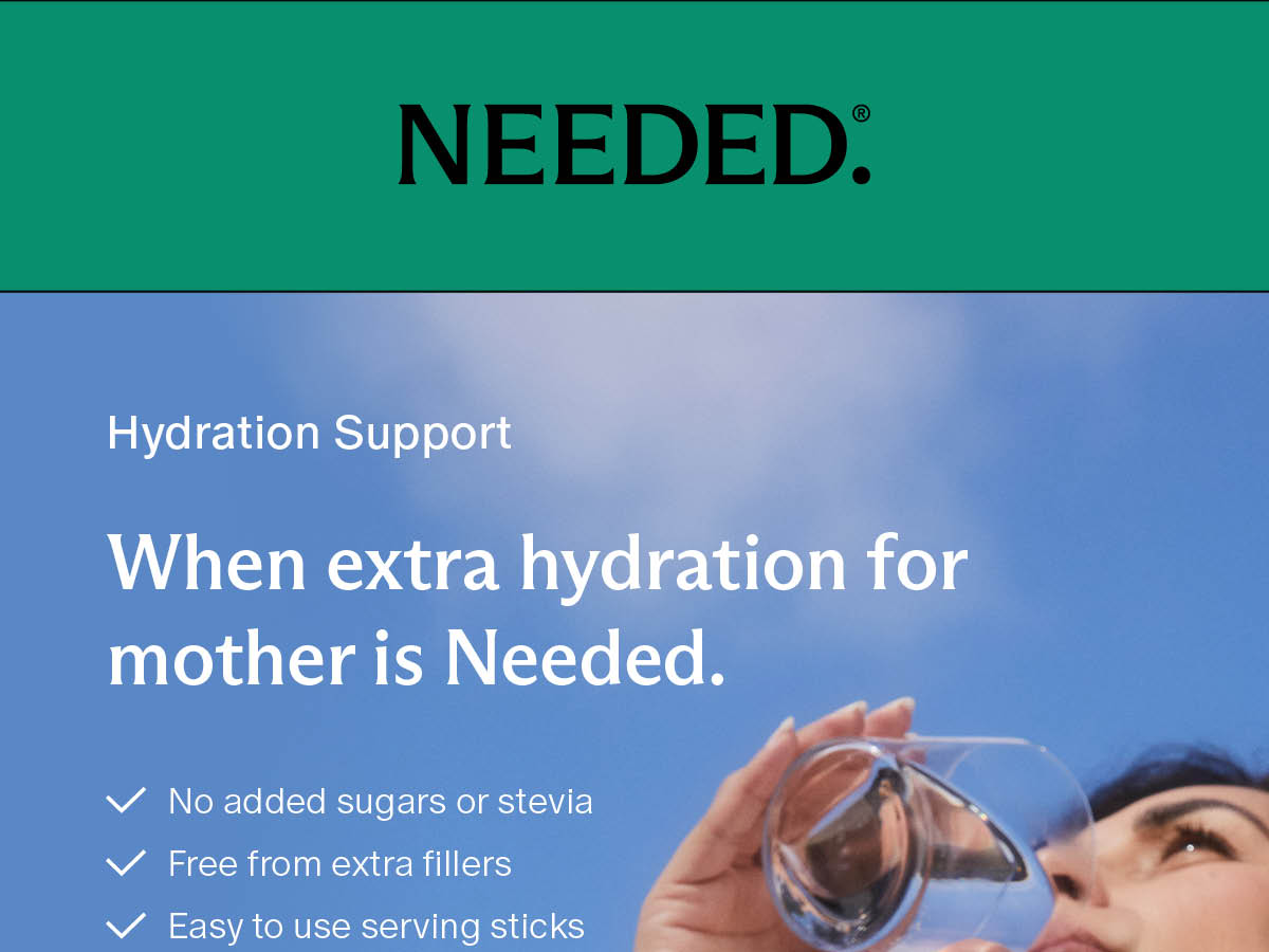 Needed. Hydration Support with Electrolytes & Trace Minerals, Lemon