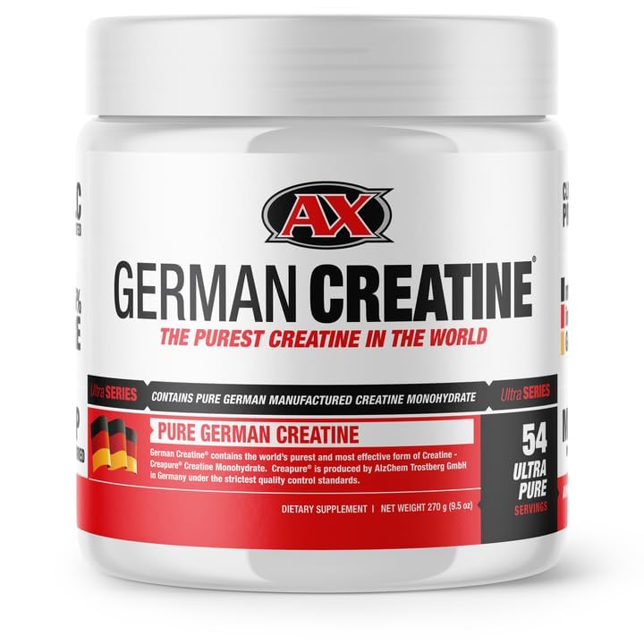 German Creatine Micronized Creatine Monohydrate Powder for Strength, 270g