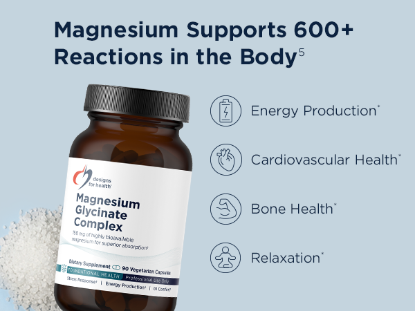 Designs for Health Magnesium Glycinate Complex, High Absorption, 240 Count