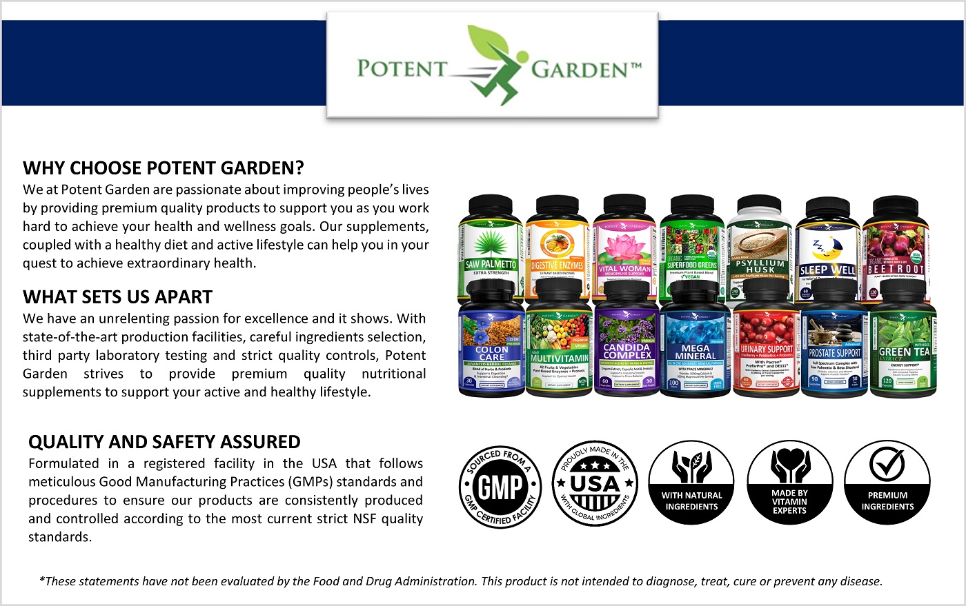 Potent Garden 2-Pack Mega Mineral Supplement Complete Mineral Complex with Calcium Magnesium Zinc Potassium Boron Selenium Chromium & 72 Trace Minerals Iron Free Calcium Supplement -200 Pills