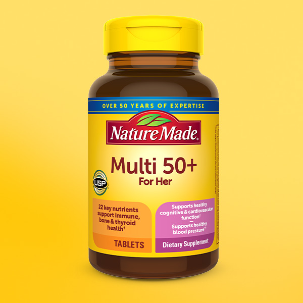 Nature Made Multivitamin for Women 50+ No Iron, 90 Tablets