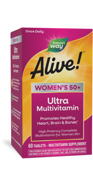 Nature's Way Alive! Women's 50 Plus Ultra Potency Multivitamin, 60 ct