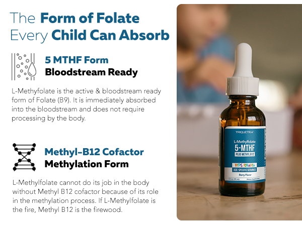 Organic Kids L-Methylfolate + Methyl B12 Cofactor, MTHFR Sublingual Form