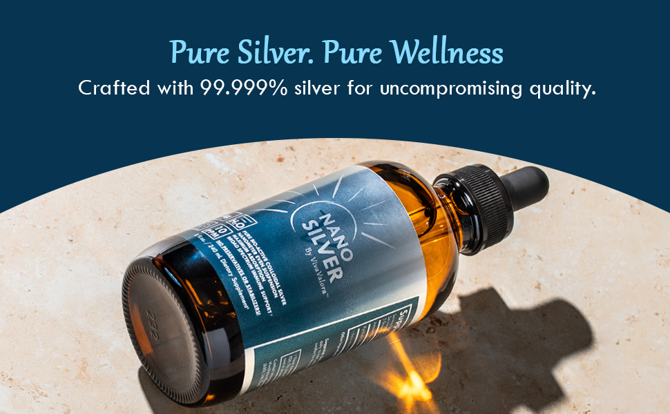 Colloidal Silver Liquid 10 PPM – Immune Support Supplement | Bio-Active Nano Silver, Amber Glass Dropper, Third-Party Lab Tested, Only 2 Ingredients, Made in USA, 8 fl oz