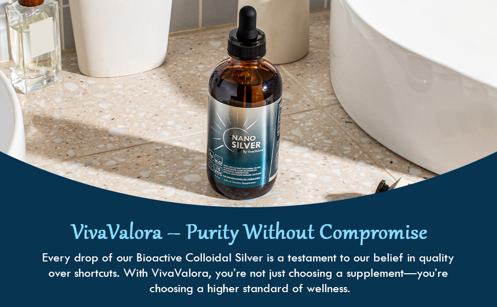 Colloidal Silver Liquid 10 PPM – Immune Support Supplement | Bio-Active Nano Silver, Amber Glass Dropper, Third-Party Lab Tested, Only 2 Ingredients, Made in USA, 8 fl oz