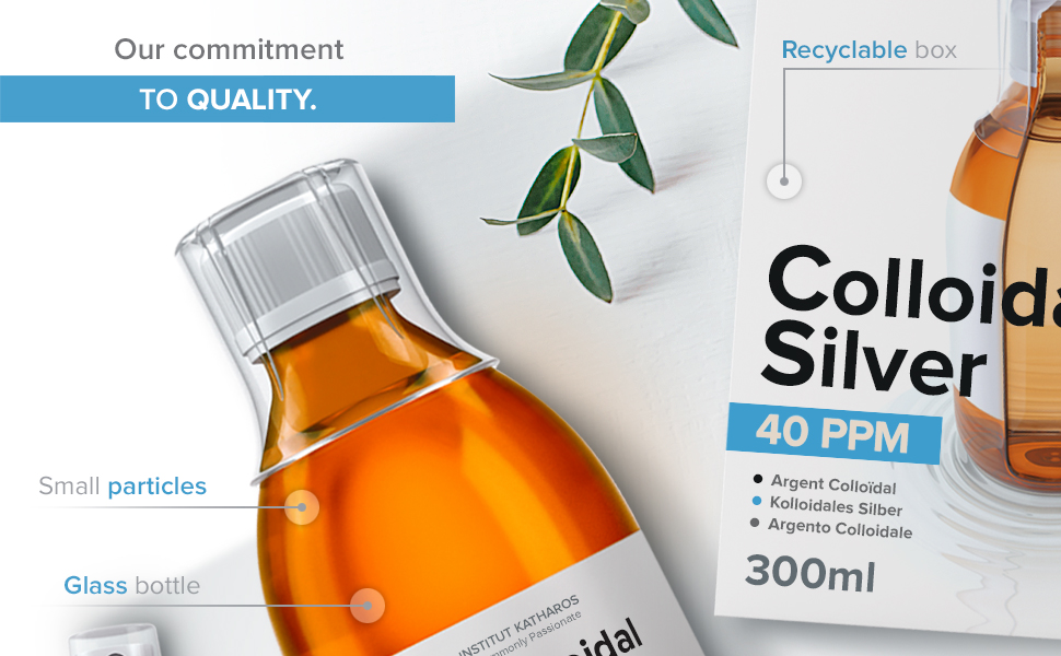 Premium Colloidal Silver ● Optimal Concentration Formula, Smaller Particles, Better Results ● Laboratory Certified ● Liquid Silver Made in EU ● Free Spray Bottle to Fill & Ebook (34 fl oz)