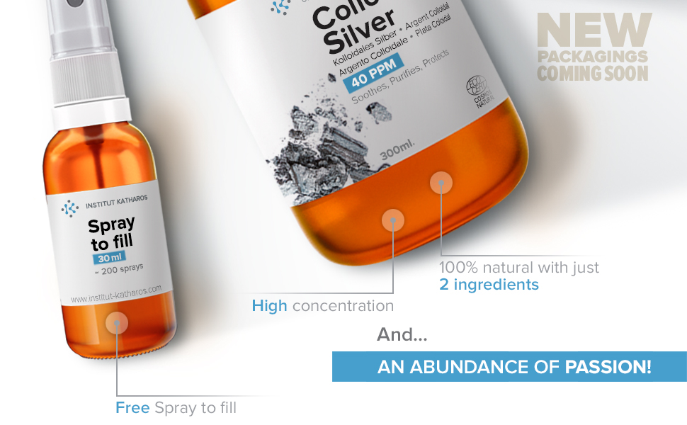 Premium Colloidal Silver ● Optimal Concentration Formula, Smaller Particles, Better Results ● Laboratory Certified ● Liquid Silver Made in EU ● Free Spray Bottle to Fill & Ebook (34 fl oz)