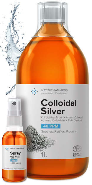 Premium Colloidal Silver ● Optimal Concentration Formula, Smaller Particles, Better Results ● Laboratory Certified ● Liquid Silver Made in EU ● Free Spray Bottle to Fill & Ebook (34 fl oz)