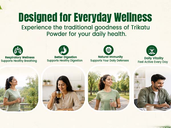Trikatu Powder (Thirikadugam Churnam) 100g | Ginger, Black Pepper & Long Pepper Blend | Supports Digestion & Immunity | Natural, Non-GMO, Preservative Free - Pack of 2
