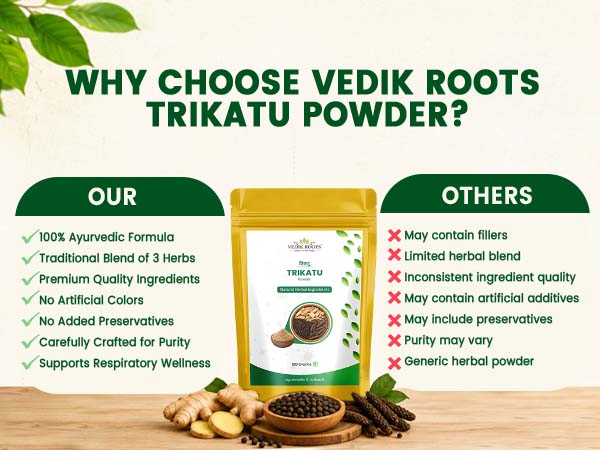 Trikatu Powder (Thirikadugam Churnam) 100g | Ginger, Black Pepper & Long Pepper Blend | Supports Digestion & Immunity | Natural, Non-GMO, Preservative Free - Pack of 2