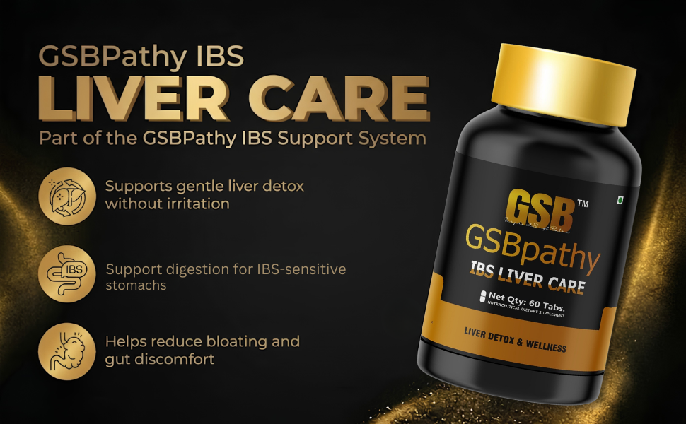 IBS Liver Care Tablets | Liver Function and Digestive Support Supplement For IBS Management (60 Tablets)