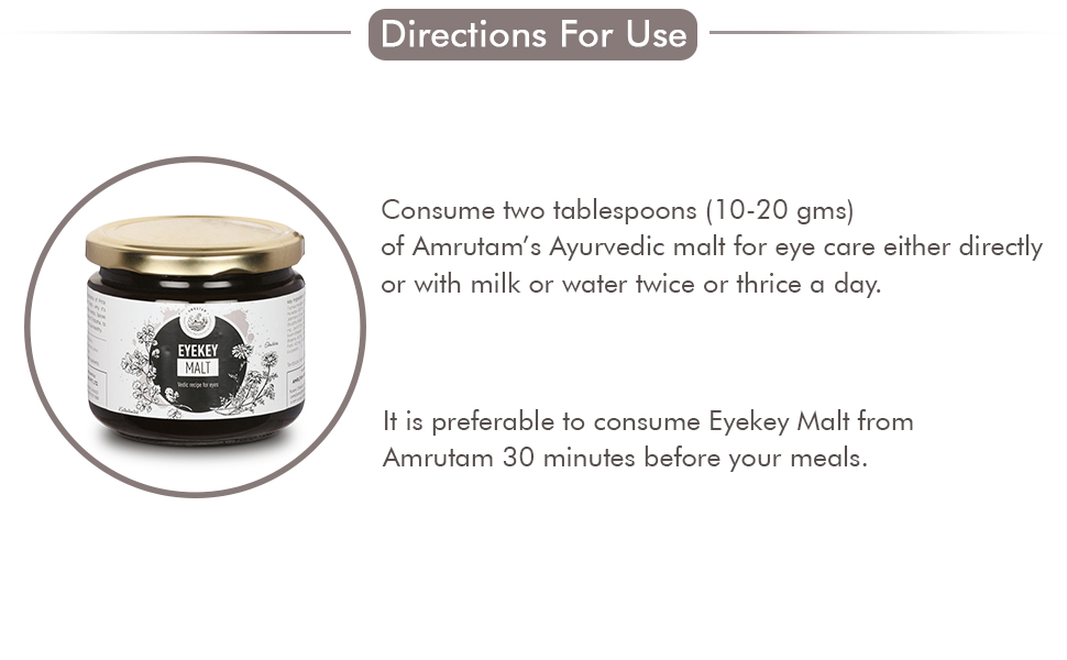 Amrutam Eyekey Malt | Vedic Herbal Remedy for Eye Health | Improves Vision, Reduces Redness, and Balances Doshas | Contains Triphala, Gajar, Bel, Brahmi & Jatamansi