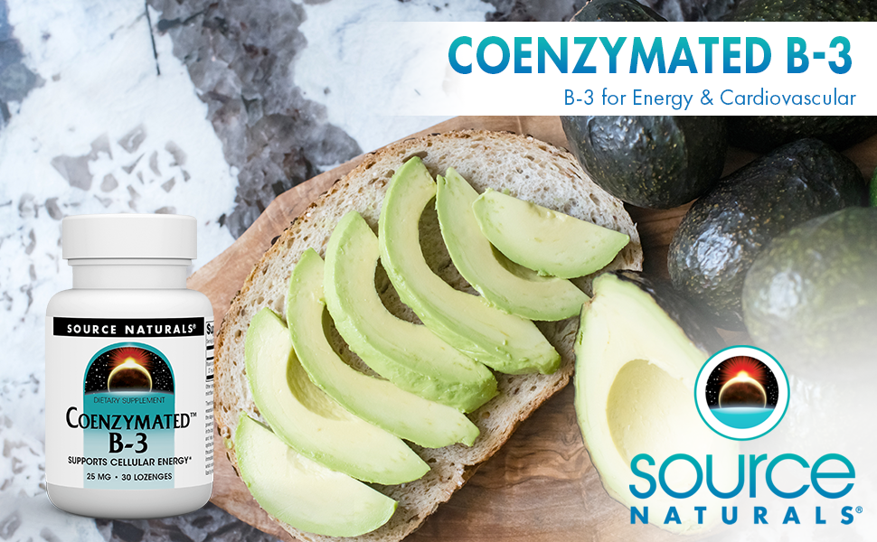 Source Naturals NAD+, Coenzymated B-3, 25 mg - 30 Lozenges