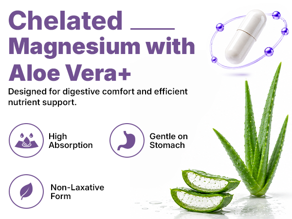 Clear Magnesium Glycinate Complex 160mg High Absorption Chelated + D3 K2 E