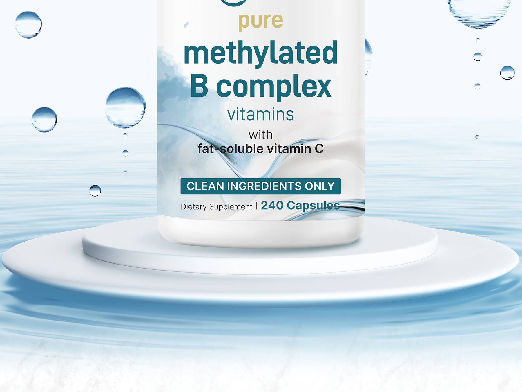 Micro Ingredients Pure Methylated B Complex Vitamins, 240 Capsules