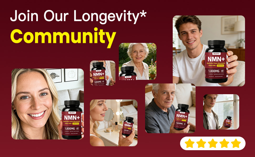 Liposomal NMN Supplement 1800mg Per Serving, 5-in-1 NMN NAD Supplement