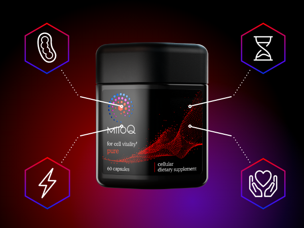 MitoQ Pure Advanced Mitochondria Supplement - CoQ10 Energy - 60 Caps