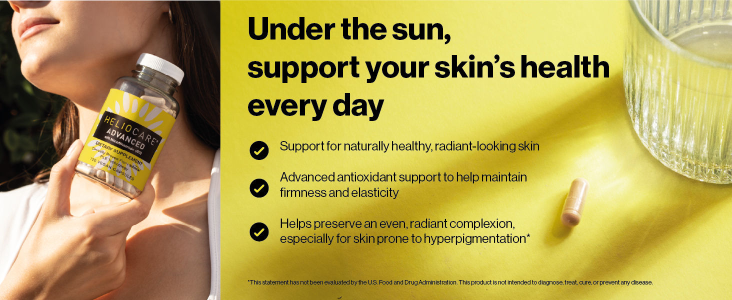 Heliocare Advanced with Nicotinamide Antioxidant Supplement, 120 Capsules