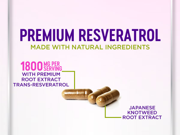 Resveratrol Blend 1800mg Supplement - Extra Strength Antioxidant Complex for Healthy Aging & Immune Support, Natural Heart Health & Energy Support, Bioavailable Trans-Resveratrol - 120 Capsules