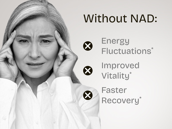 Liposomal NAD Supplement 500mg, NMN Supplement Alternative, 60 Capsules