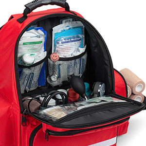Trunab Empty First Aid Backpack, First Aid Backpack, Medical Guard Bag Professional Health Emergency Bag for Medical Kit, EMT, EMS, Police, Fire Brigade, Security Agents