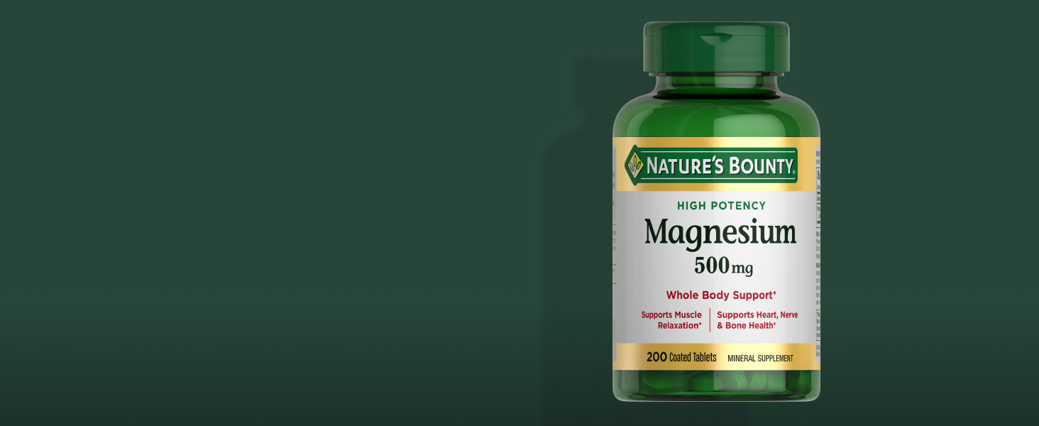Nature’s Bounty High Absorption Magnesium Glycinate 240 mg Capsules, 120 ct