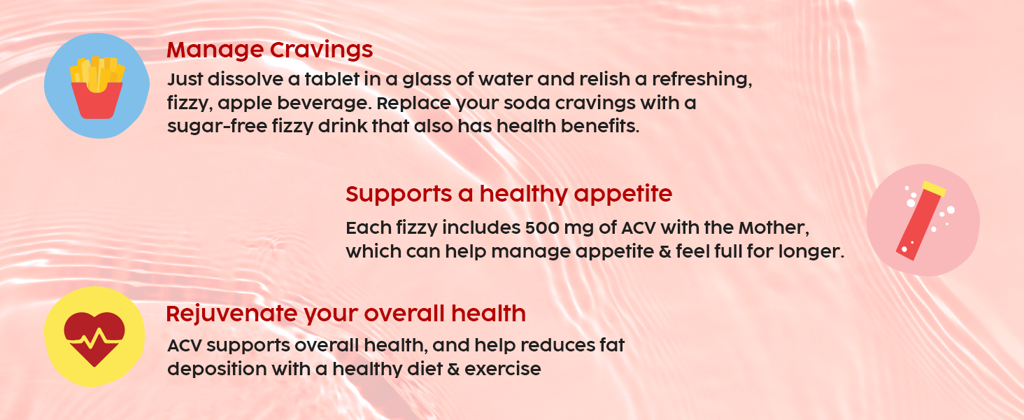 PLIX - THE PLANT FIX Probiotics+ Apple Cider Vinegar Effervescent Tablets|Supports Digestion,Improves Gut Health & Metabolism|With 10bn CFU|15 Tablets,Pack of 2|For Unisex, 220 grams