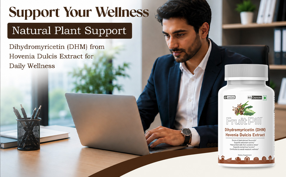 by LeeWell Dihydromyricetin (DHM) Hovenia Dulcis Extract 200mg Liver Health, Anti-inflammatory, Antioxidant support - 60 Capsules